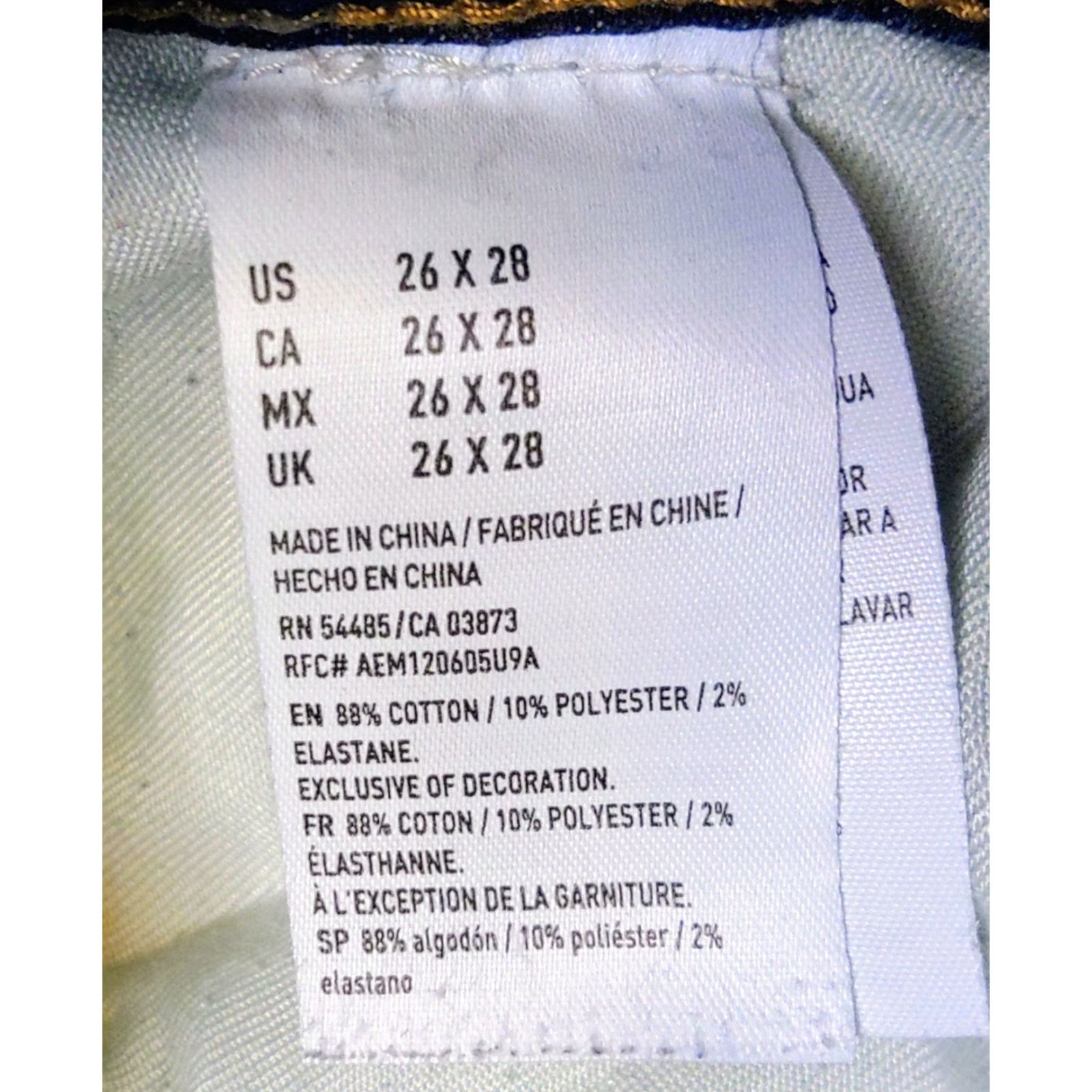 American Eagle Outfitters American Eagle Outfitters Extreme Flex 4 Slim Straight Jeans Mens 26x28 Blue Denim 5-Pocket Distressed Stretch Slim N/A USA 90s Grunge Mens Size US 26 / EU 42 - 6 Thumbnail