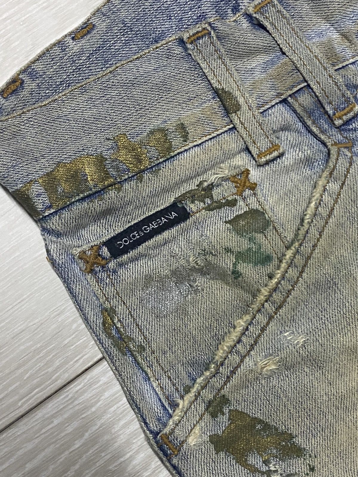 Dolce & Gabbana Dolce & Gabbana Mud Wash Paints Splatter Distressed Jeans Size US 34 / EU 50 - 15 Thumbnail