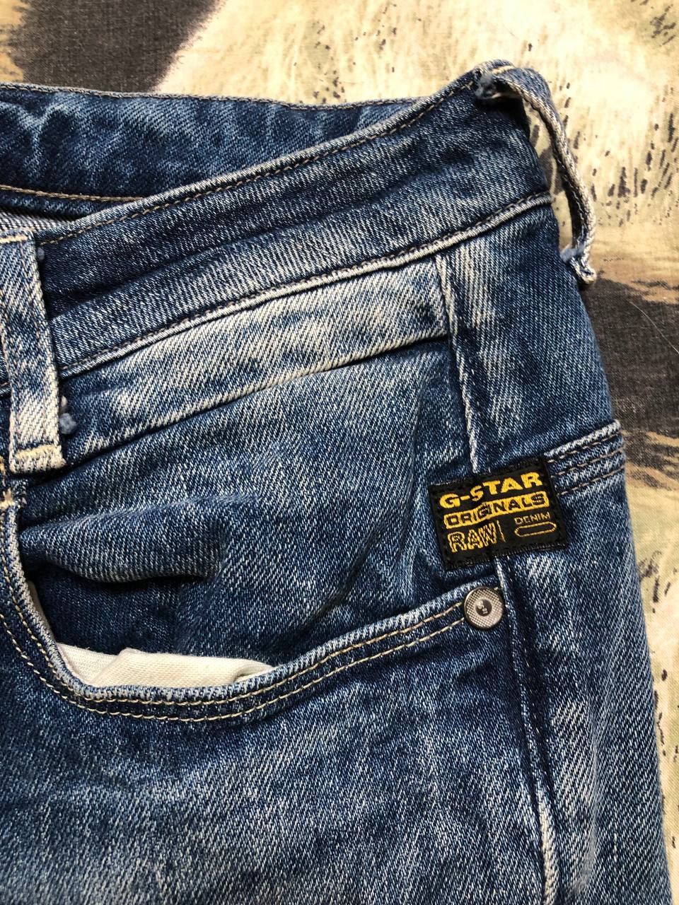 G-Star G STAR Blue Faded Distressed Denim Jeans STREETWEAR Size US 31 - 16 Thumbnail