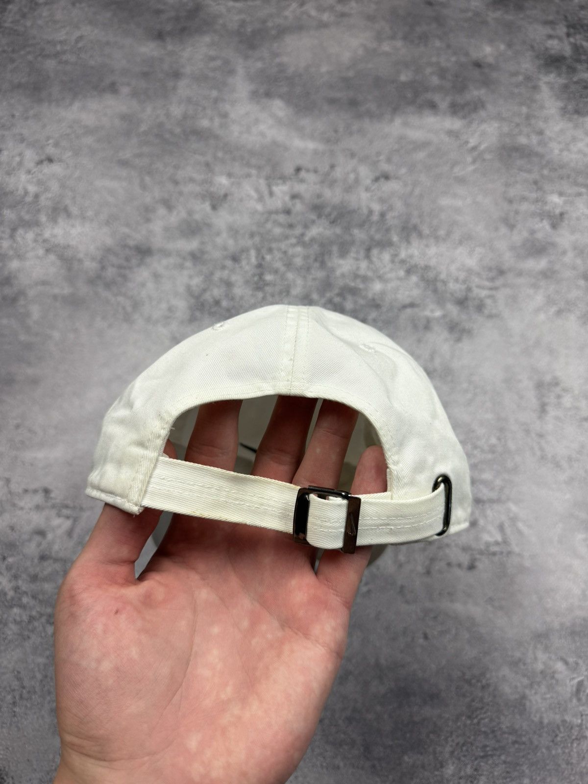 Nike Vintage 90s Nike Center Swoosh Logo White Cap Hat Y2K Drill Size ONE SIZE - 7 Thumbnail