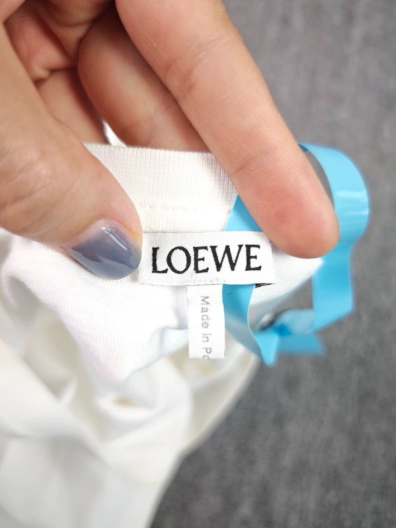 Loewe LOEWE SS23 Classic Logo Embroidered Round Collar Hooded Sh Size M / US 6-8 / IT 42-44 - 3 Thumbnail