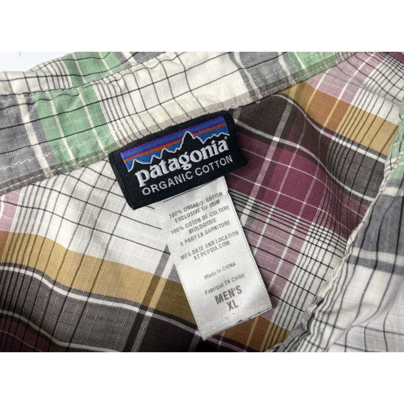Patagonia Patagonia Shirt Mens XL Plaid Green Three Trees Organic Cotton Button-Up Short Sleeve Casual Workwear Size US XL / EU 56 / 4 - 4 Thumbnail