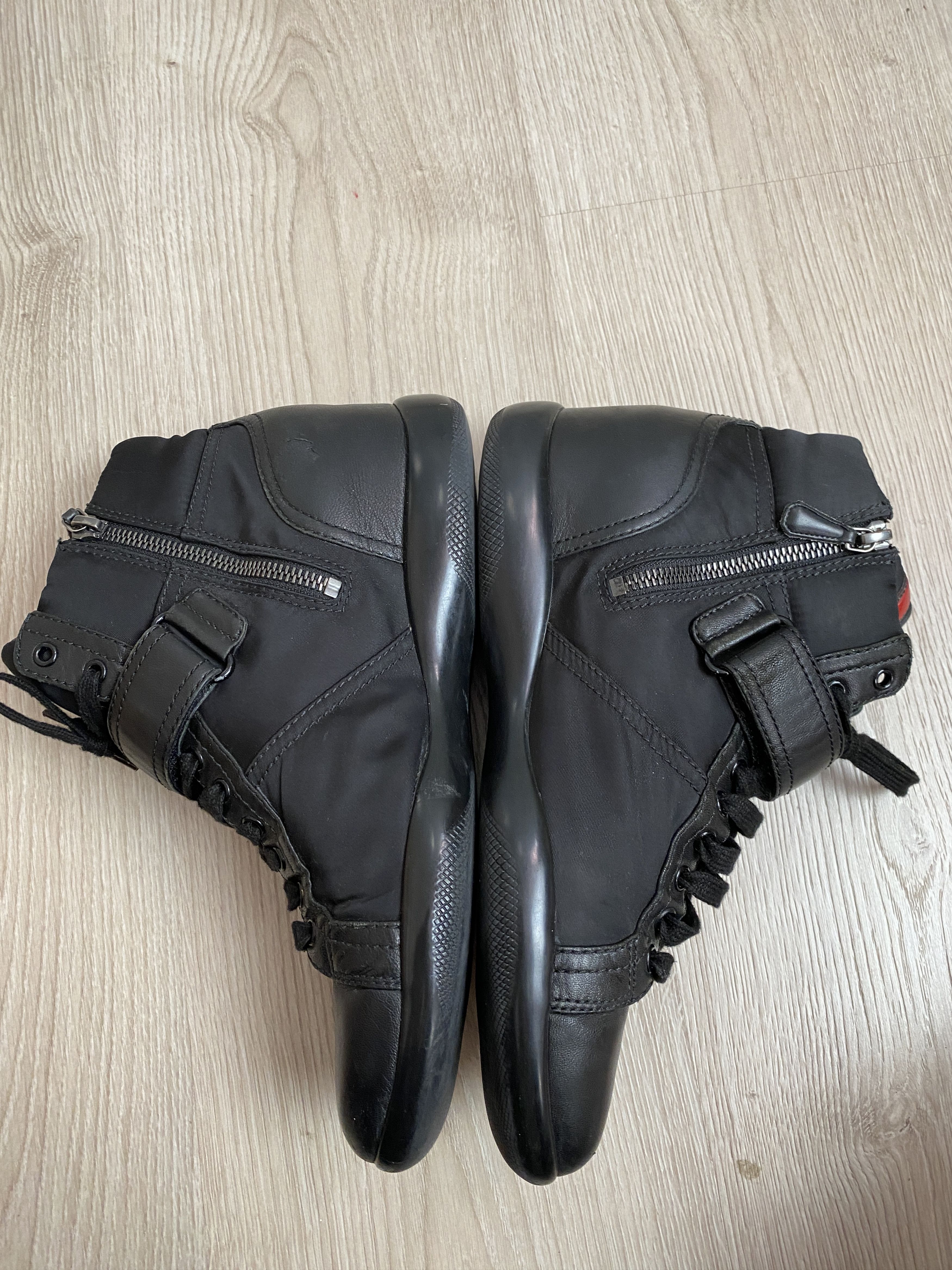 Prada × Vintage Prada high top sneakers soft leather Size US 8 / IT 38 - 8 Thumbnail
