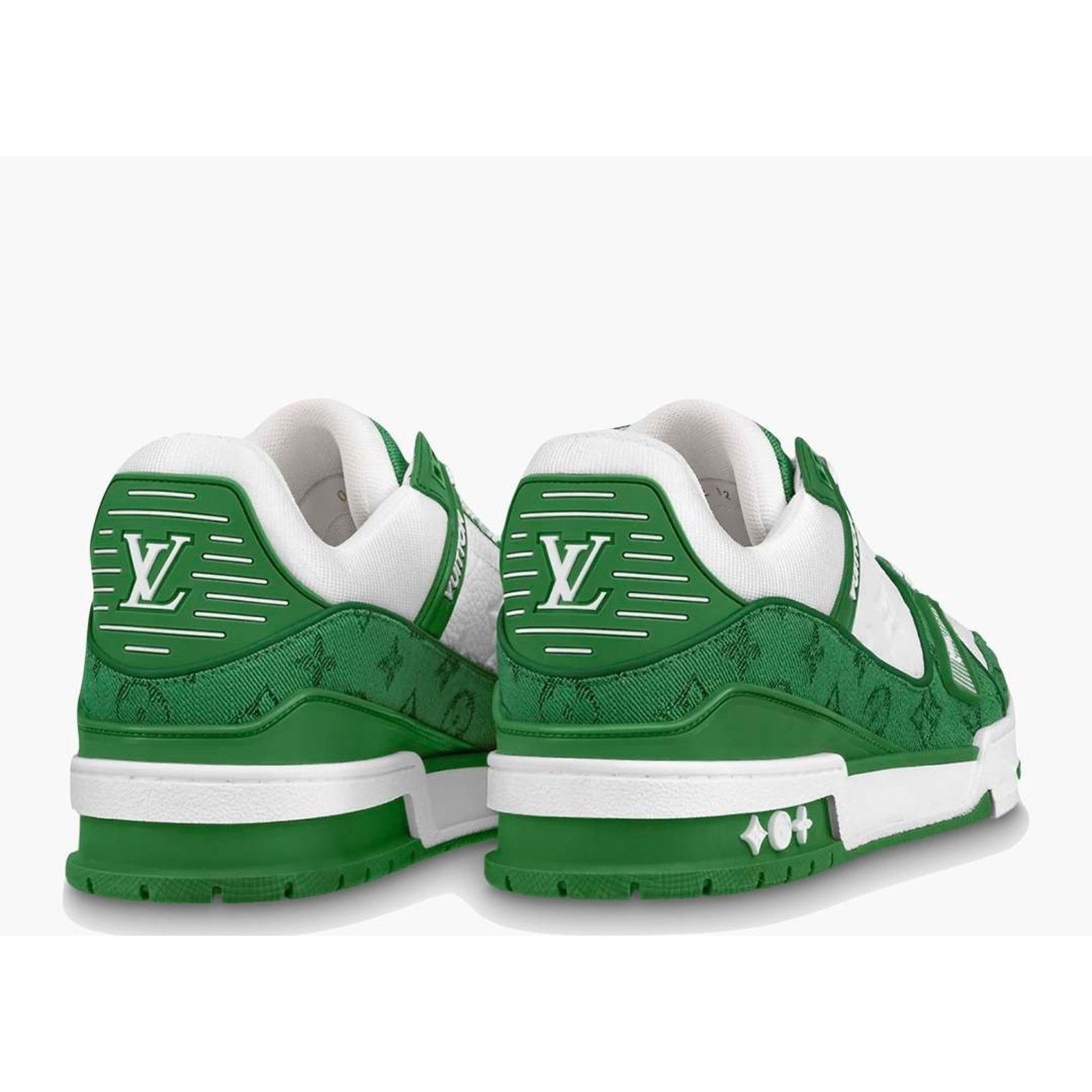 Louis Vuitton Louis Vuitton Green Denim White Empreinte Low Top Trainer Size US 10 / EU 43 - 14 Thumbnail