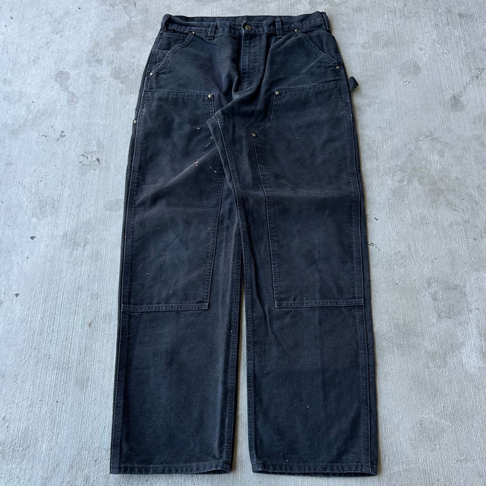 Carhartt black double knee work wear carpenter pants
