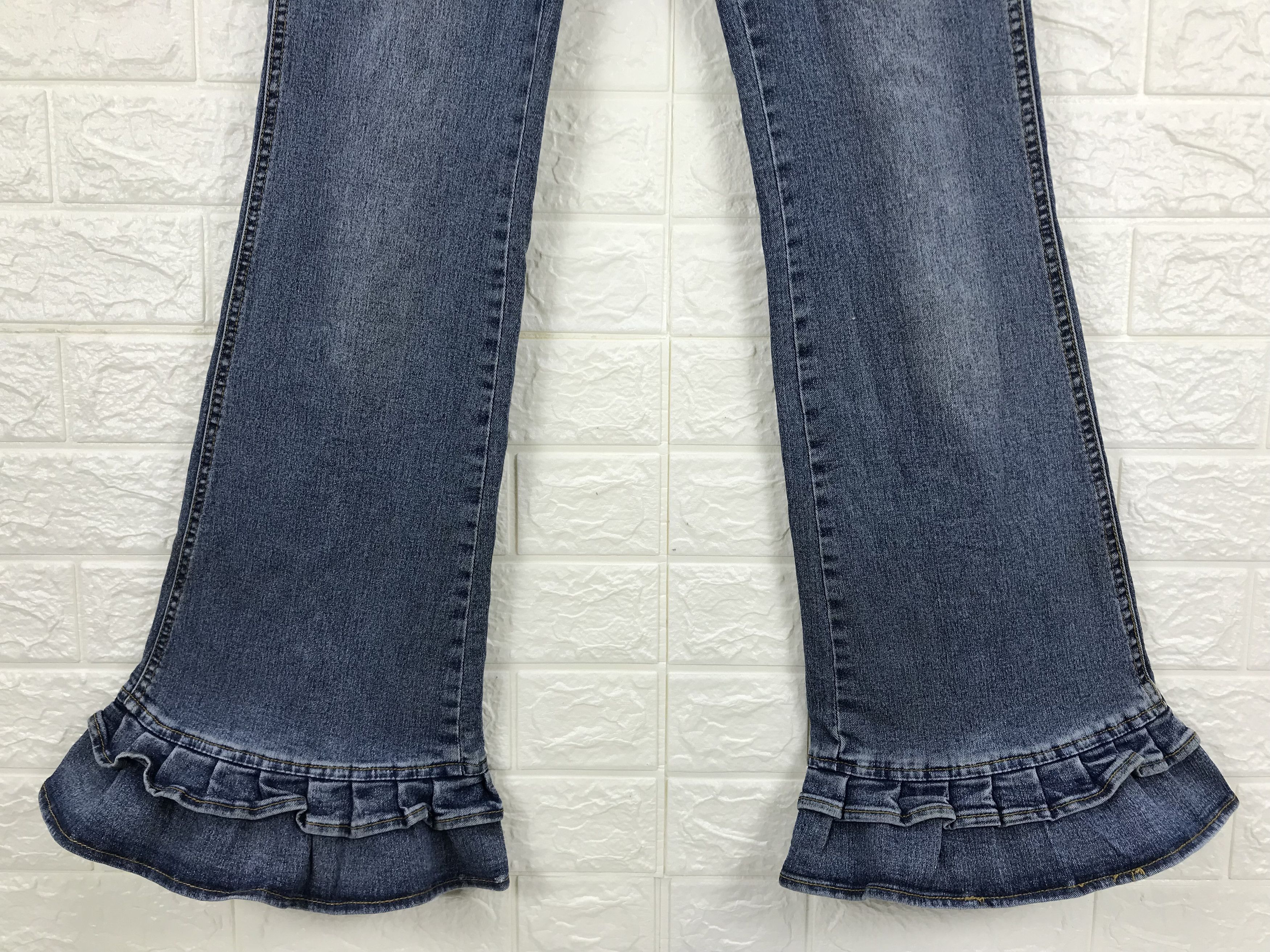 Japanese Brand Vintage BeSnip Lace-Up Flare Jeans Bell Bottom Denim Size 27" / US 4 / IT 40 - 8 Thumbnail