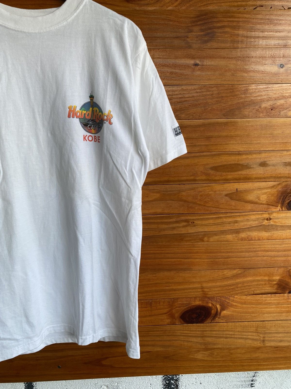 Hard Rock Cafe Vintage Hard Rock Cafe Kobe Heavy Tee White T-Shirt 1990s Size US M / EU 48-50 / 2 - 8 Thumbnail