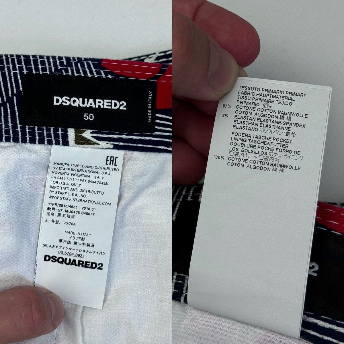 Designer × Dsquared2 DSQUARED2 Floral Flowers Pattern Cotton Shorts Size US 35 - 25 Thumbnail
