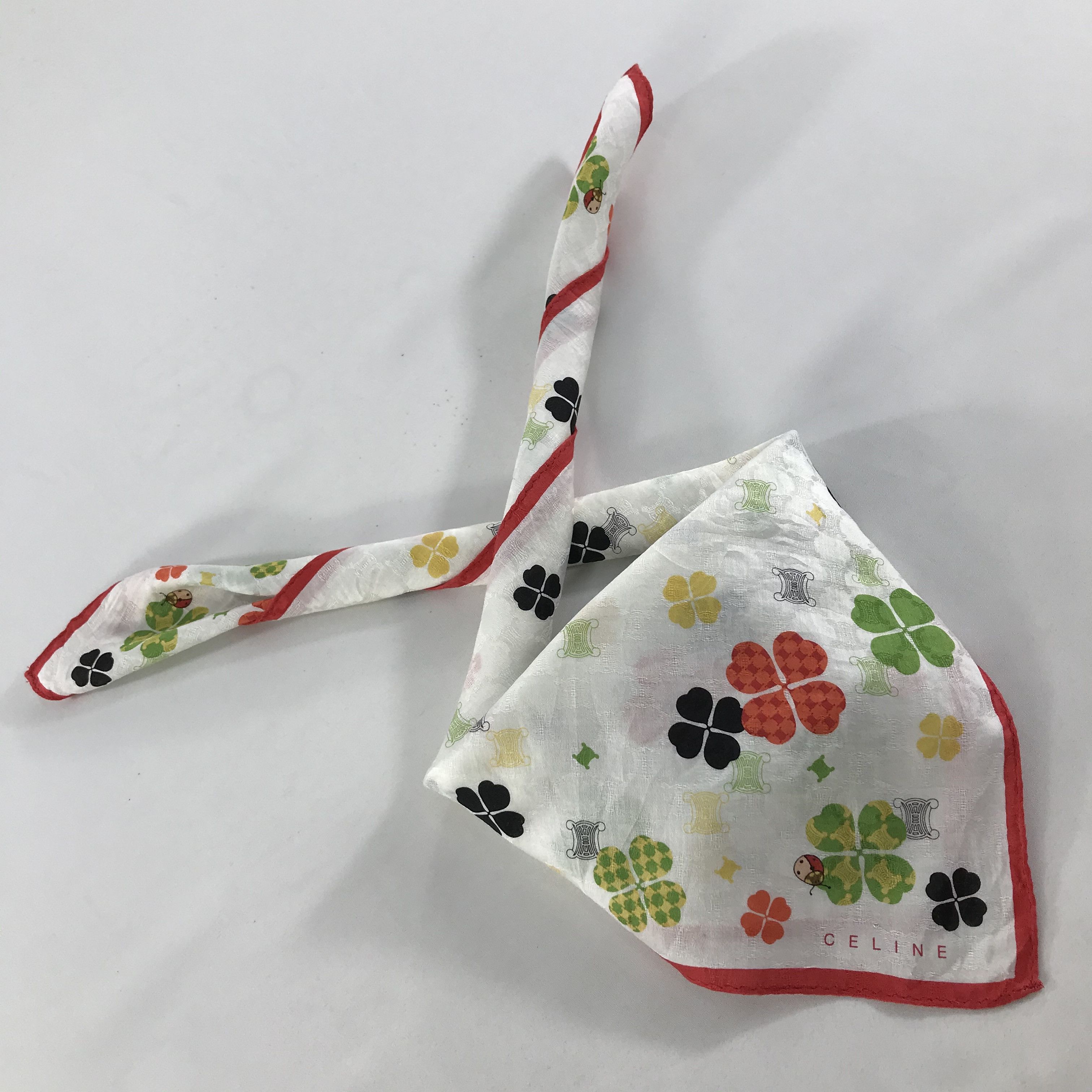 Celine × Vintage Celine Bandana / Handkerchief / Neckerchief - S1357 Size ONE SIZE - 4 Thumbnail