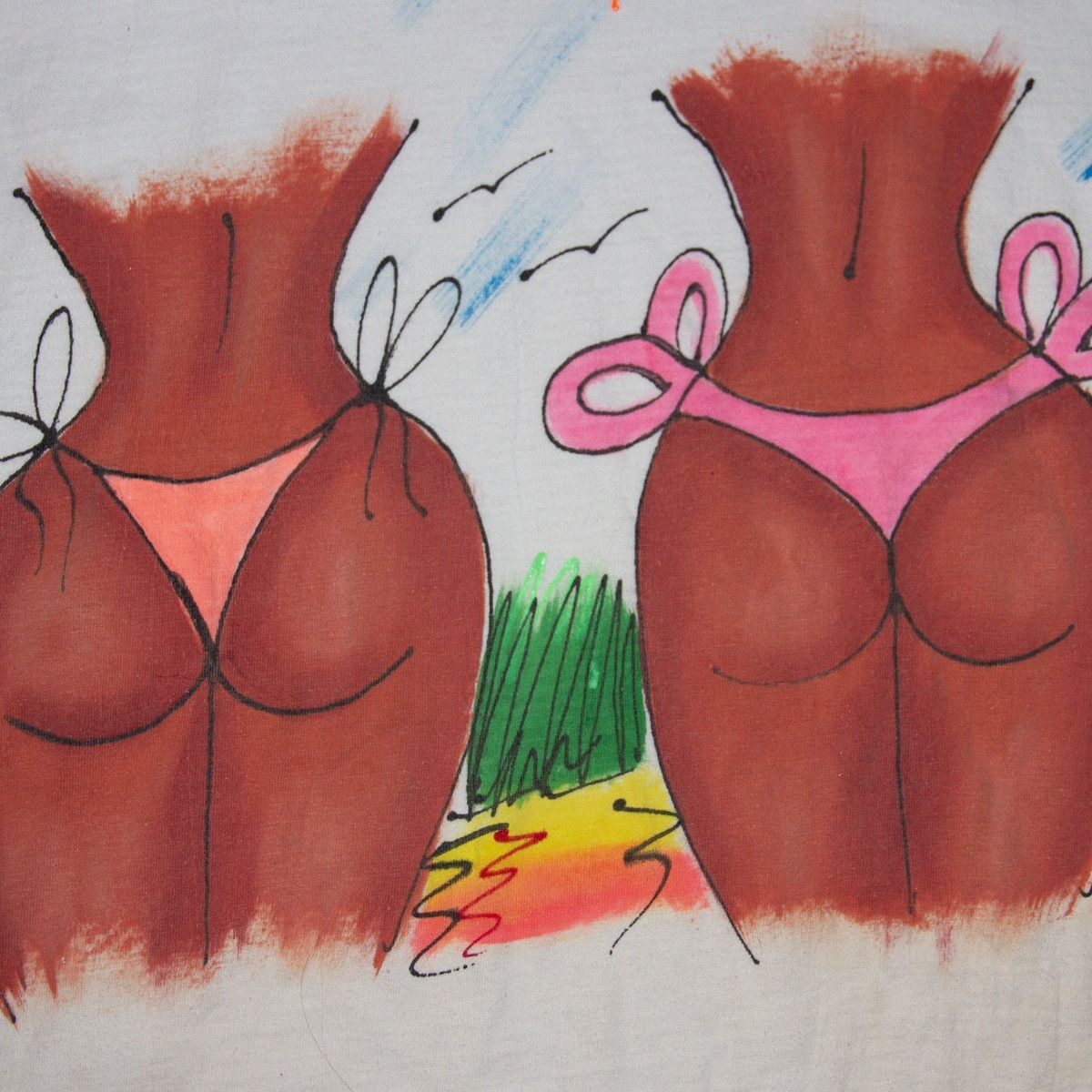 Vintage Vintage Hand-Drawn Santos Domingo Bikini Tee Size US XL / EU 56 / 4 - 2 Thumbnail