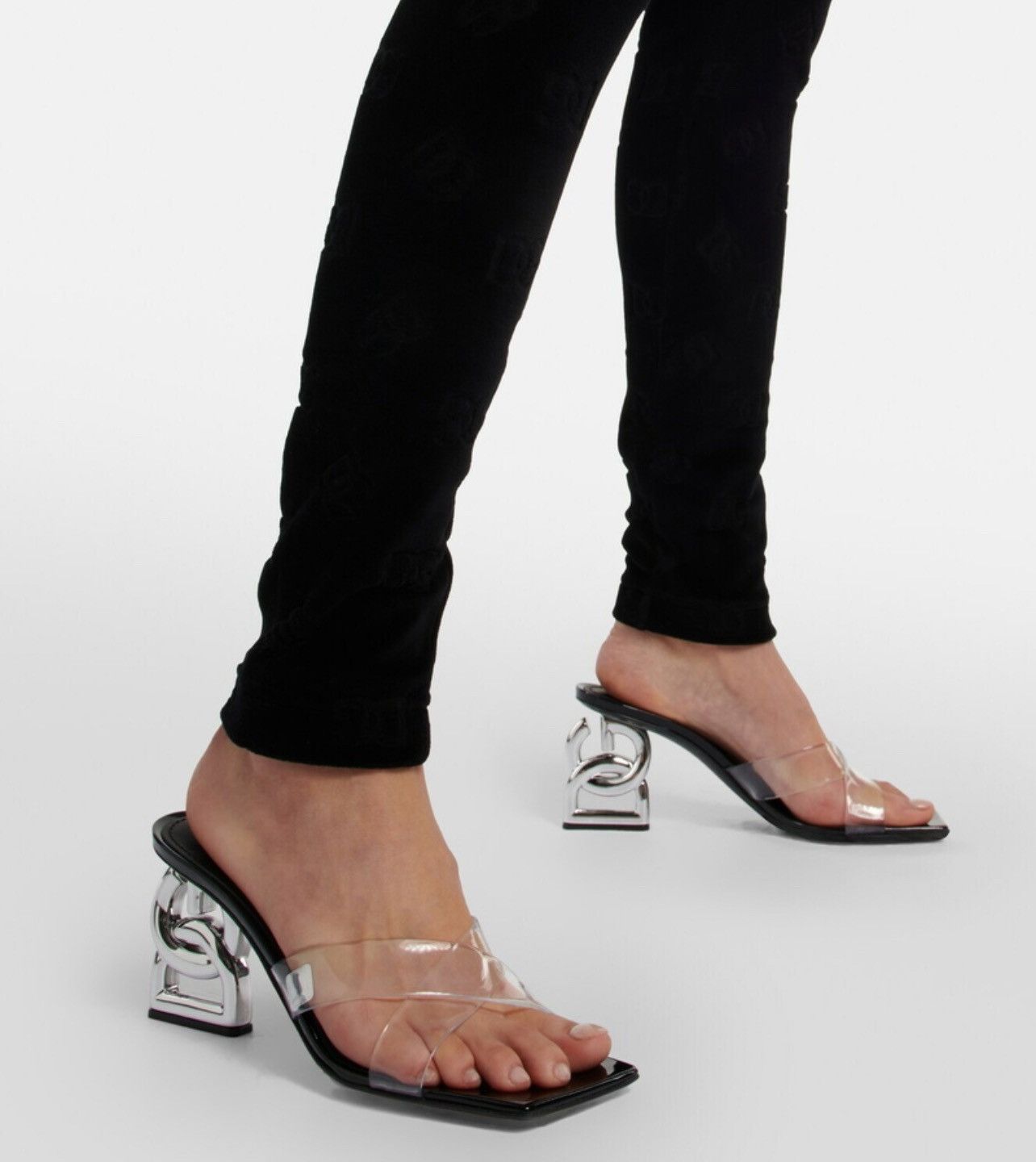 Dolce & Gabbana Dolce&Gabbana DG Heel PVC Mules side 36.5 Size US 6.5 / IT 36.5 - 2 Thumbnail