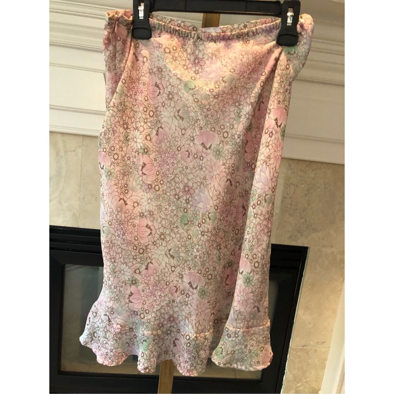 Other Jaclyn Smith Women’s Pink and Teal Floral Pattern Design Ruf Size 30" / US 8 / IT 44 - 2 Thumbnail