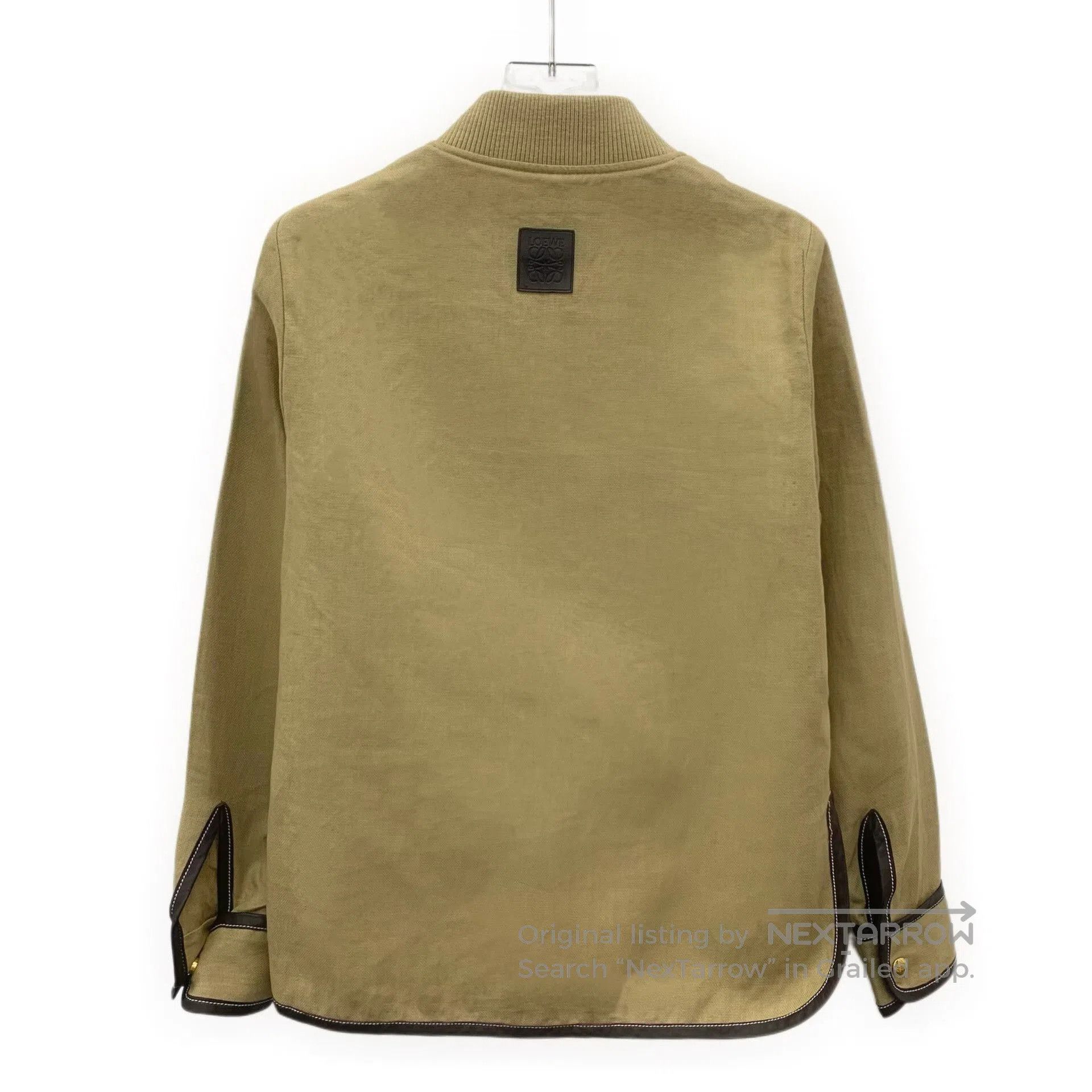Loewe Loewe Brown Cotton-Linen Stand Collar Zip Jacket. Size XXS / US 00 / IT 34 - 2 Thumbnail