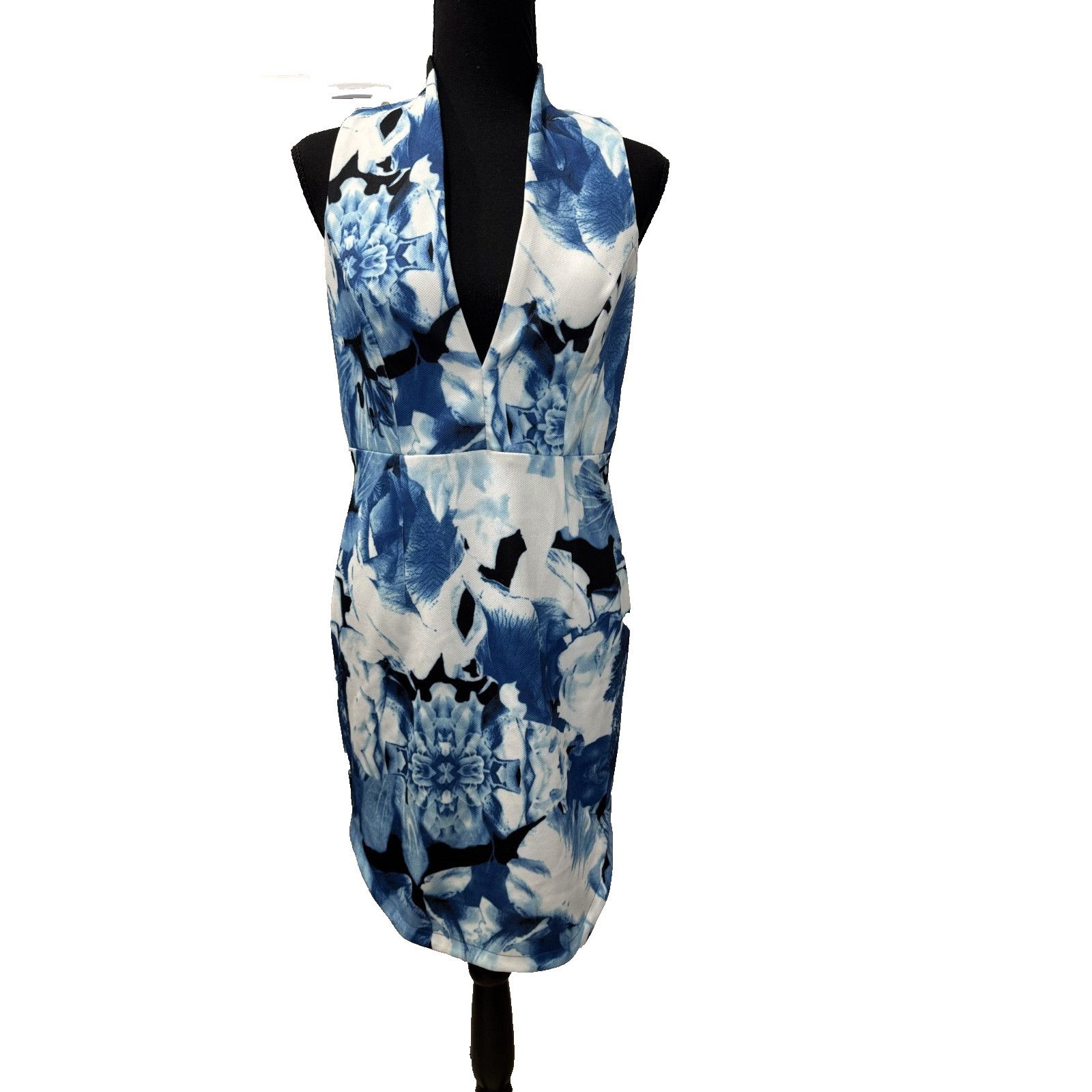 Other Lulu's Blue Floral Cottagecore Dress Sheath Sleeveless Large Size L / US 10 / IT 46 - 1 Thumbnail