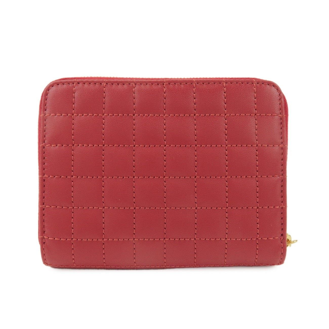 Celine Celine Quilted Lambskin Zippy Wallet Red Size ONE SIZE - 2 Thumbnail