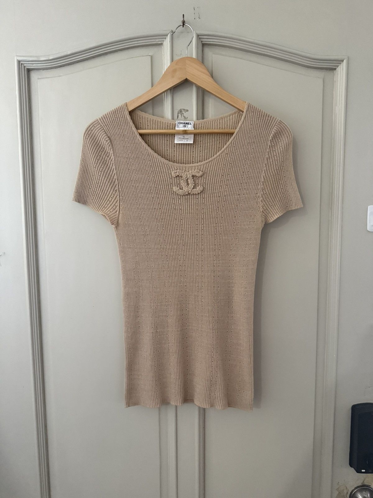 Chanel Chanel Ribbed Logo Top Size M / US 6-8 / IT 42-44 - 2 Thumbnail