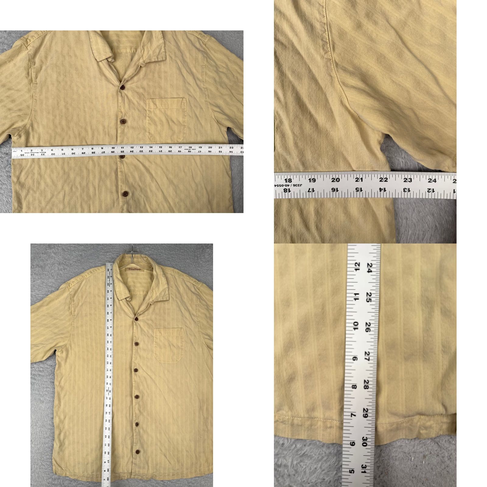 Tommy Bahama Tommy Bahama Shirt Men Extra Large Ywllow Stripe Button Up Silk Hawaiian READ Size US XL / EU 56 / 4 - 8 Thumbnail