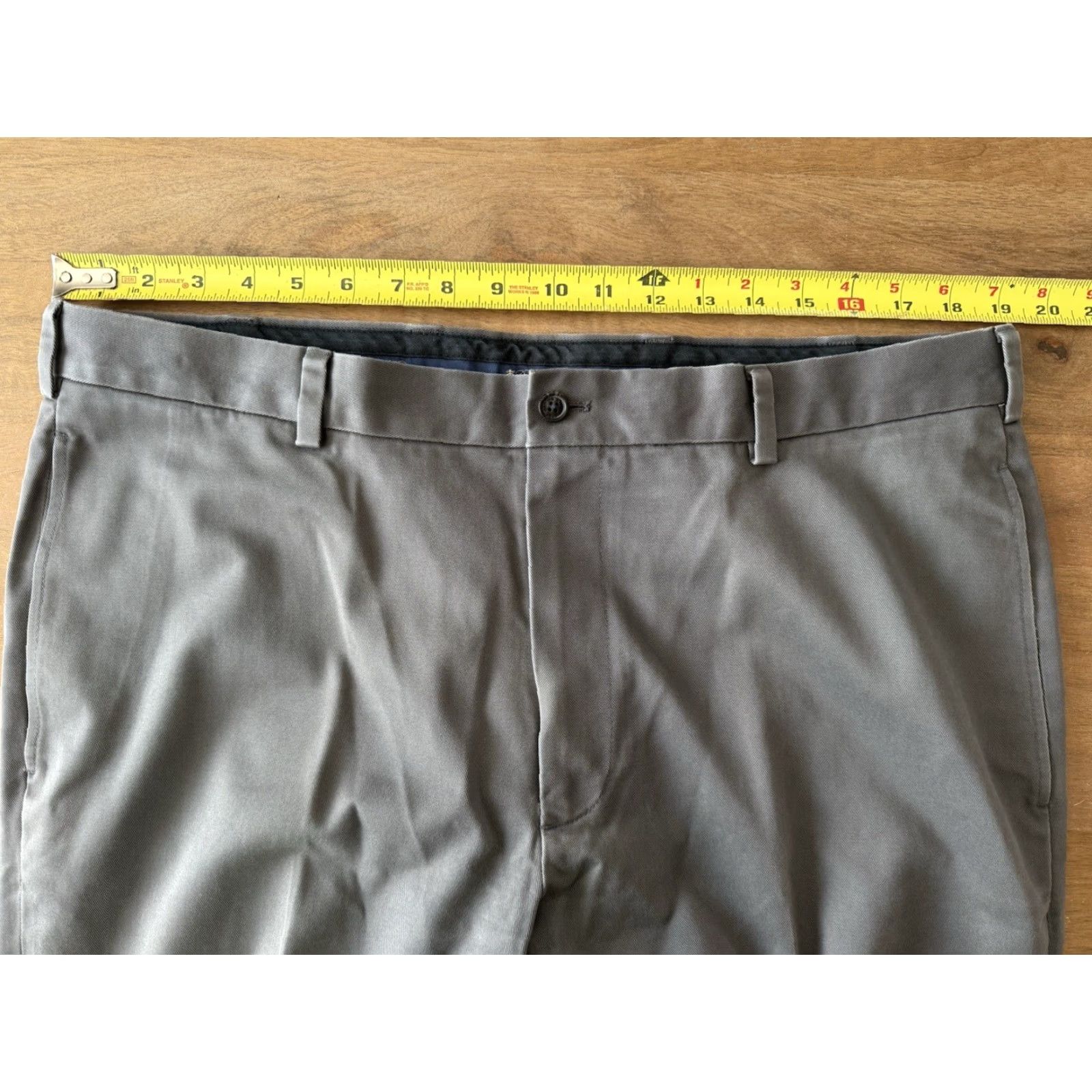 Brooks Brothers Brooks Brothers Clark Fit Advantage Chino Pants Men 38x31 Flat Front Office Trousers Gray Solid Modern City Workwear Regular Mens Size US 38 / EU 54 - 7 Thumbnail