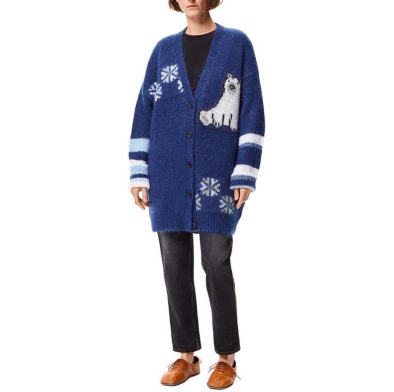 Loewe LOEWE Large single row knit long sleeves Size S / US 4 / IT 40 - 8 Thumbnail