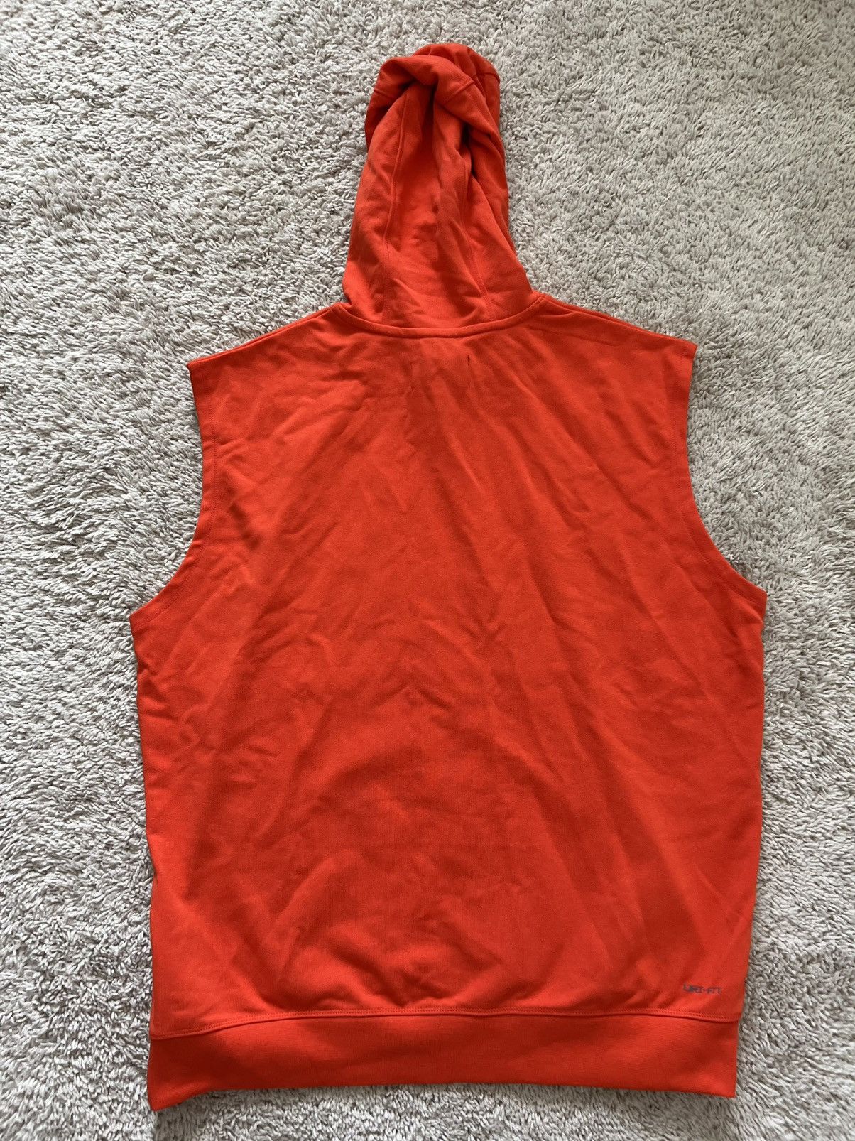 Jordan Brand Jordan Dri-FIT Fleece Sleeveless Hoodie Training Top Orange Size US L / EU 52-54 / 3 - 3 Thumbnail