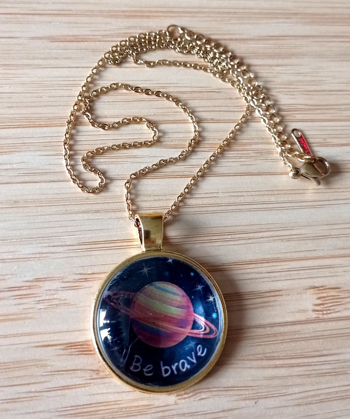 Hysteric Glamour × Japanese Brand × Vintage Punk Tiny Planet Saturn Stainless Steel Gold Necklace Unique Size ONE SIZE - 1 Thumbnail