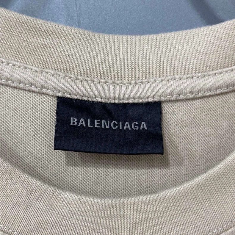 Balenciaga Balenciaga Beige Double B Buckle Short Sleeve Size US M / EU 48-50 / 2 - 5 Thumbnail