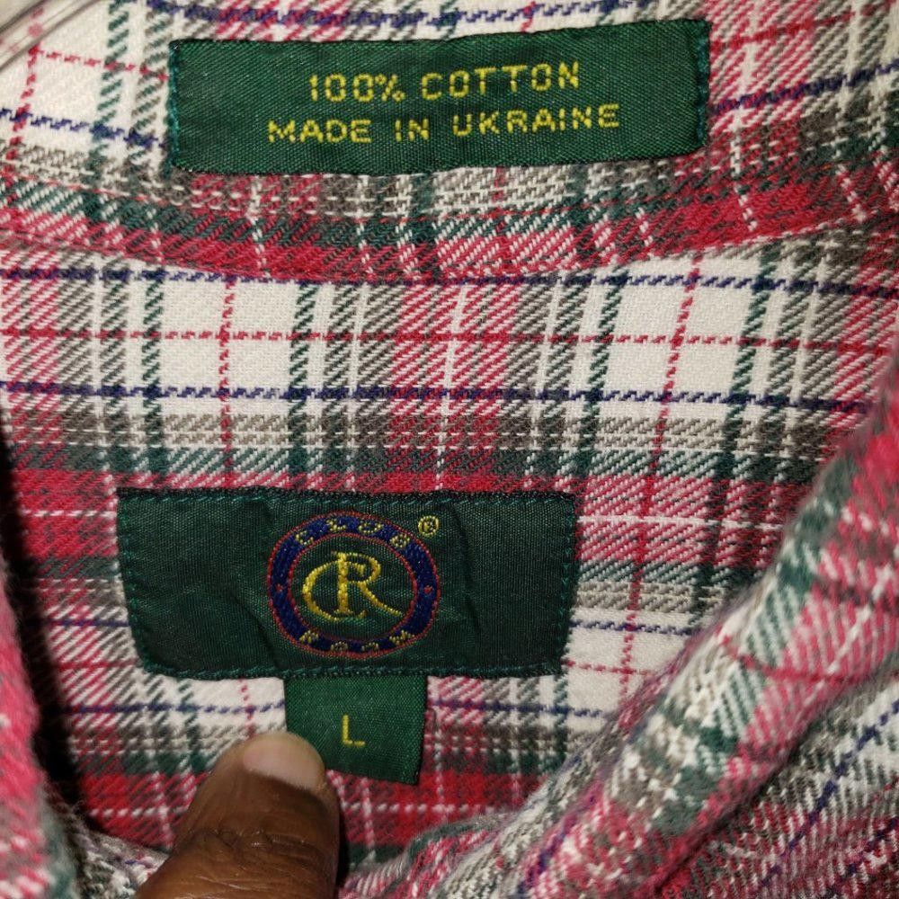 Club Room CT357 Club Room Long Sleeve Red & Green Men’s Shirt L Size US L / EU 52-54 / 3 - 2 Thumbnail