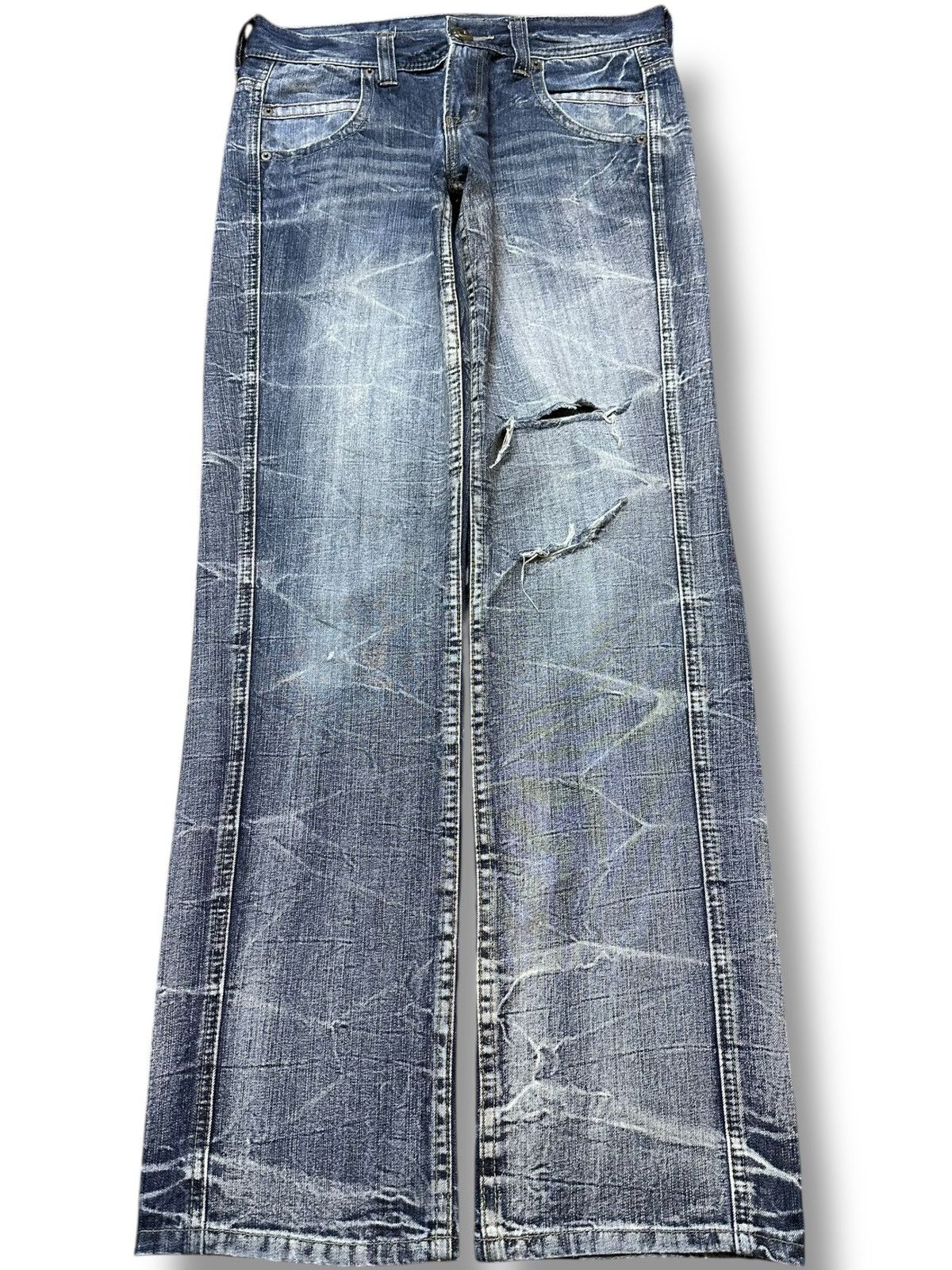 Japanese Brand Vintage Real Vintage Honeycomb Ash Straight Leg Denim Size US 32 / EU 48 - 1 Thumbnail