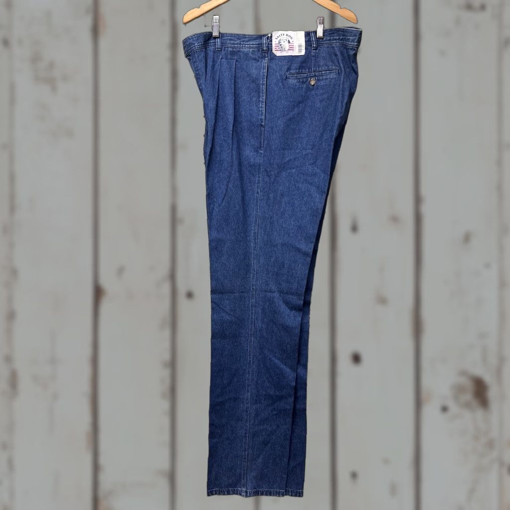 Gant VINTAGE Salty Dog Pants Chino Pleated Blue Denim 40x42 Adult Regular Tapered None Mens Size US 40 / EU 56 - 1 Thumbnail