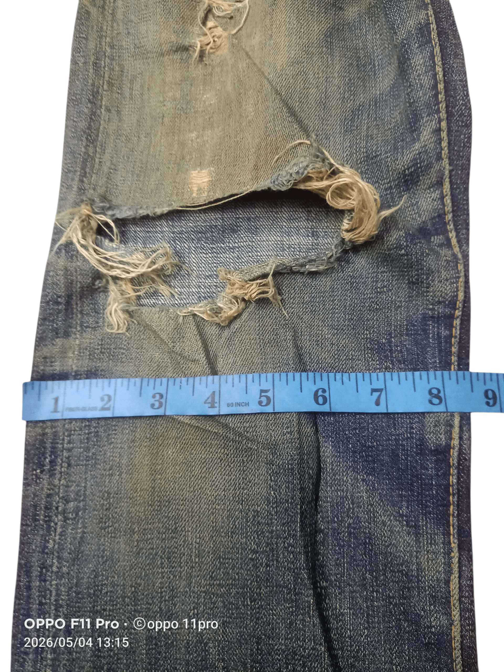Oni Oni Denim 14oz Pure Blue Distressdenim Redselved Size US 30 / EU 46 - 10 Thumbnail