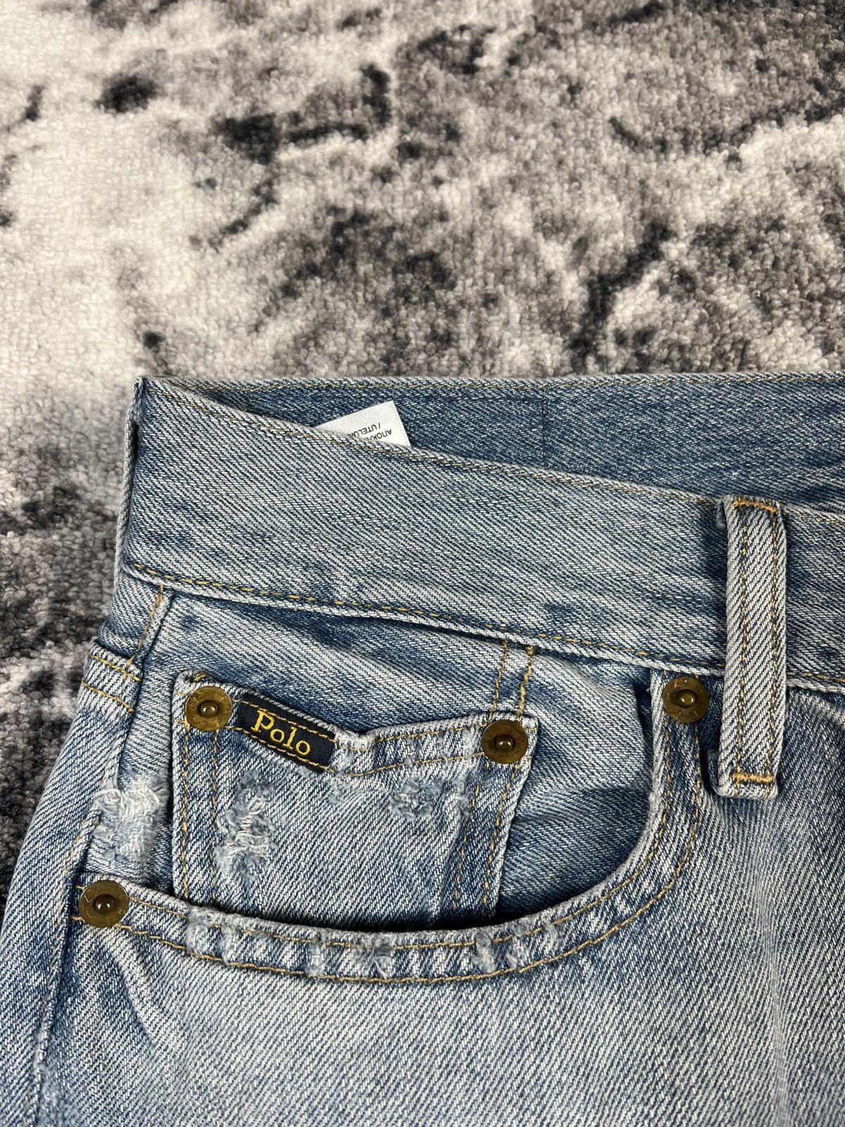 Polo Ralph Lauren Polo Ralph Lauren Patchwork Distressed Denim Jeans Size 27" / US 4 / IT 40 - 8 Thumbnail