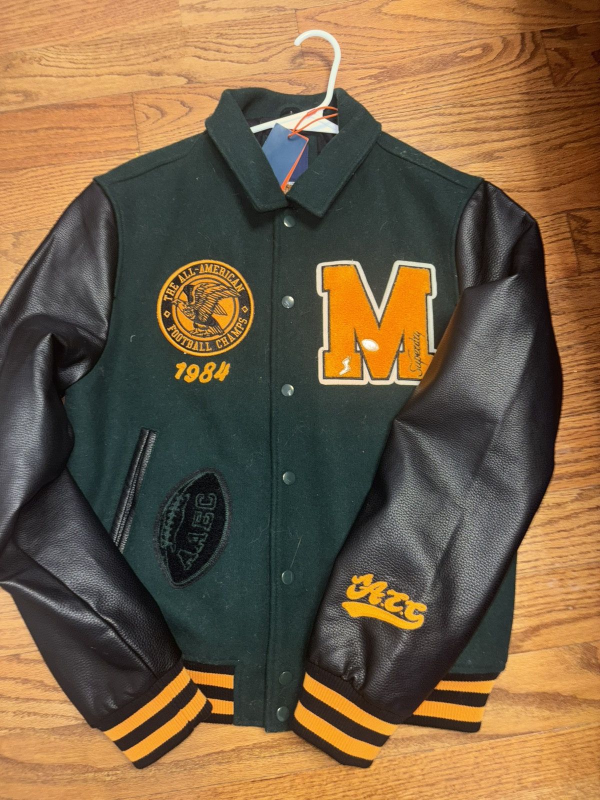 Vintage SuperDry Men's Varsity Jacket Size 46L - 1 Thumbnail