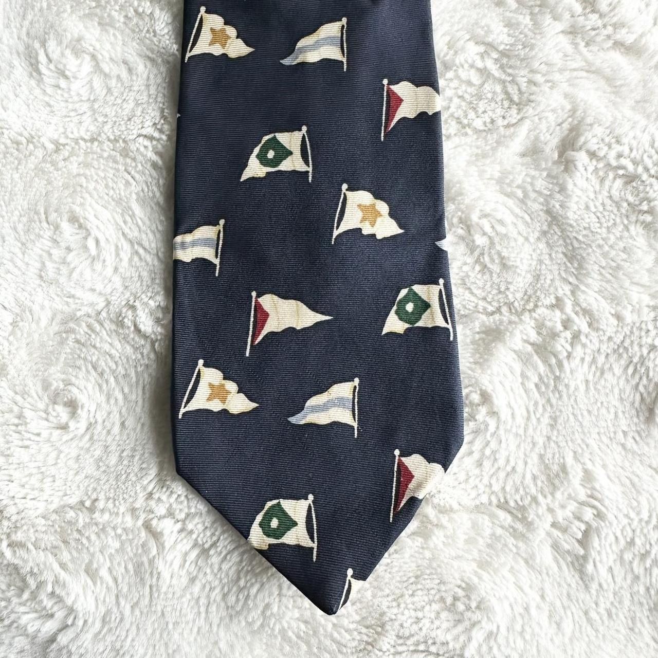 Gap Vintage Gap Necktie Mens Navy Silk Nautical Flags Sail Boat Size ONE SIZE - 2 Thumbnail