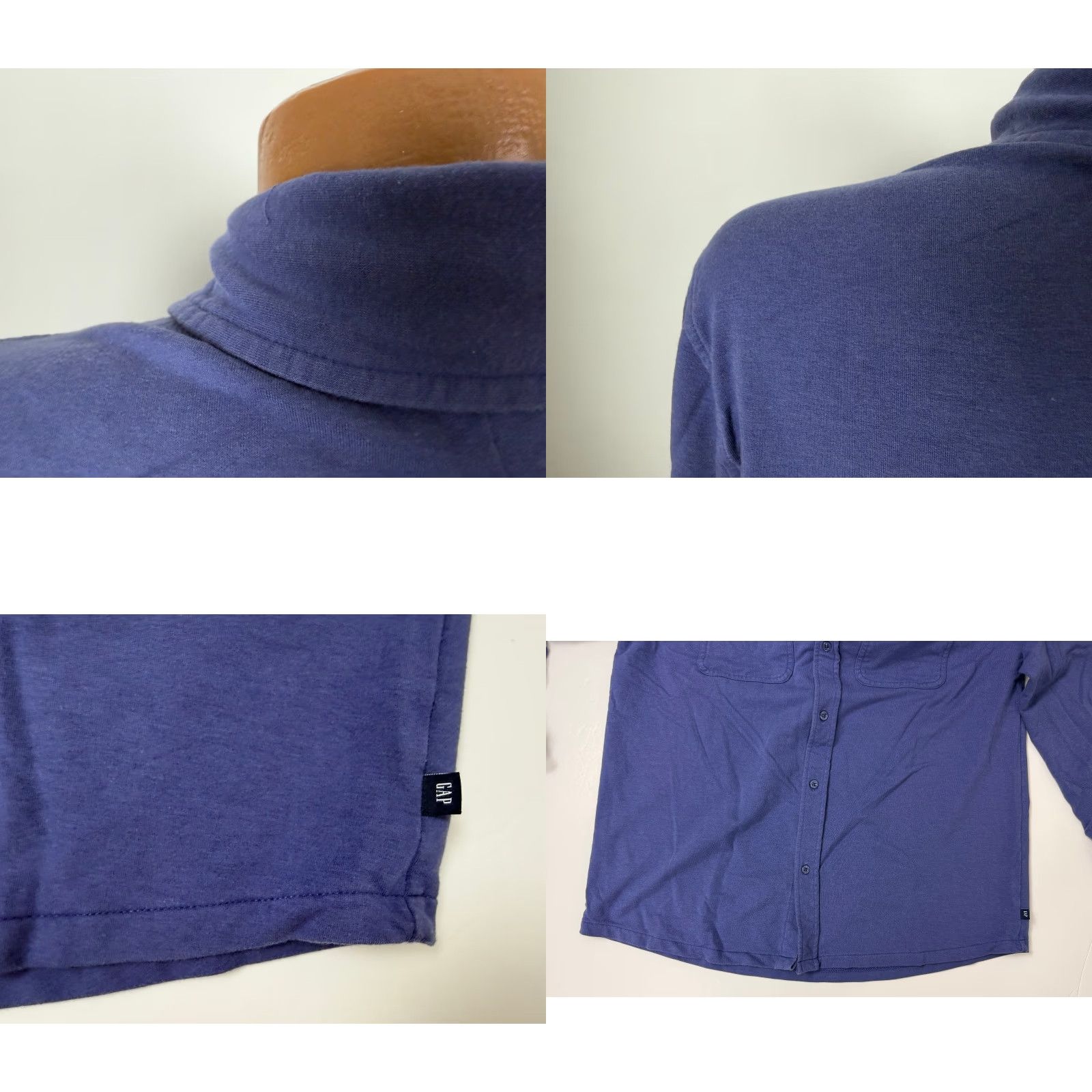 Gap VINTAGE Gap Button-Up Shirt Men XL Blue Heavyweight Fleece Outdoor Y2K Relaxed Regular Size US XL / EU 56 / 4 - 8 Thumbnail