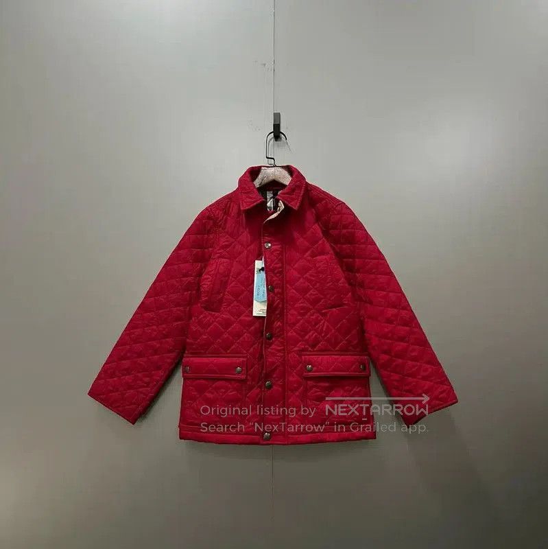 Burberry Burberry Red Quilted Cotton Jacket for Women. Size XXS / US 00 / IT 34 - 1 Thumbnail