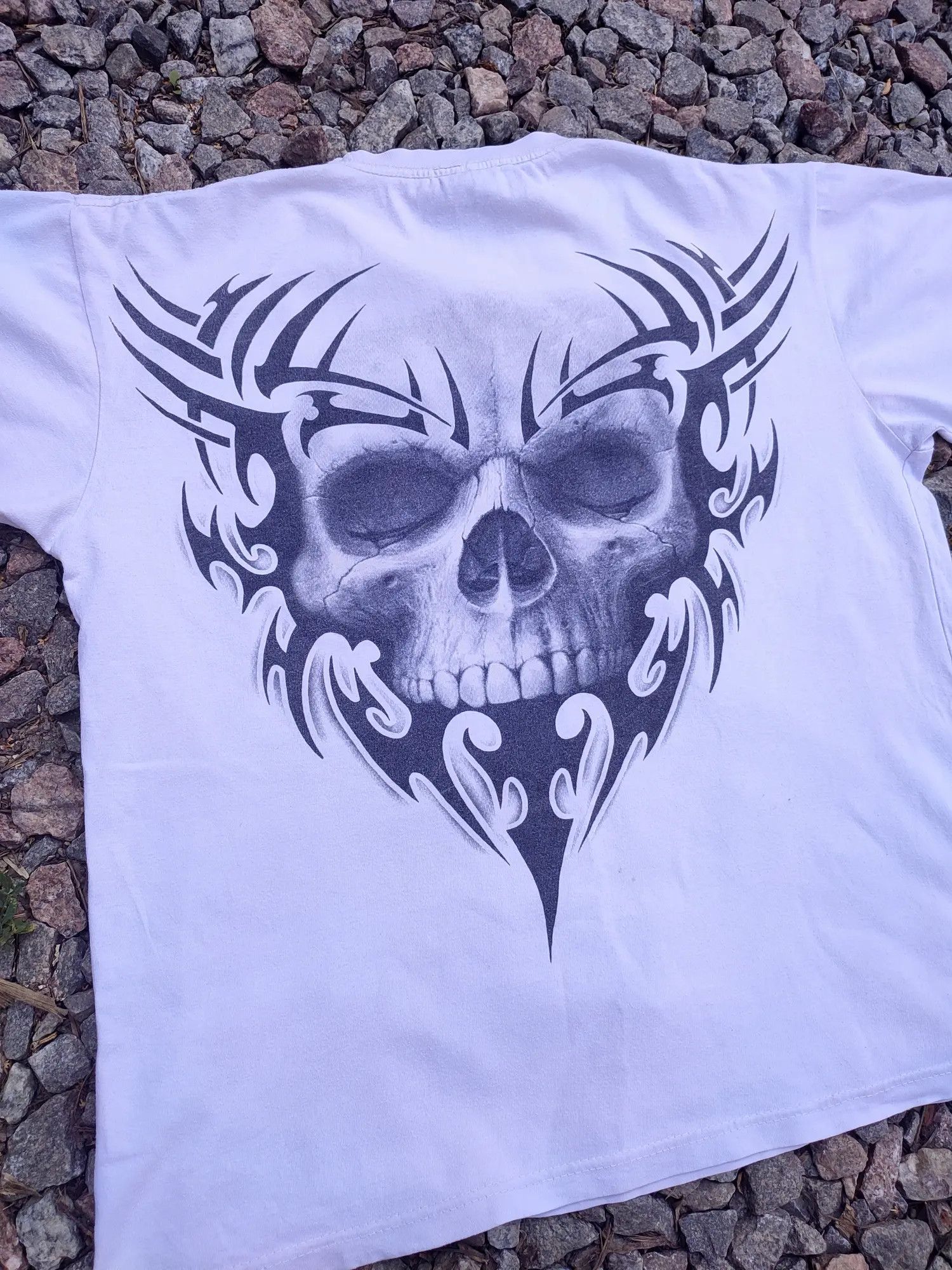 Affliction 💀Vintage Skull tattoo spiral metal t-shirt Size US M / EU 48-50 / 2 - 9 Thumbnail