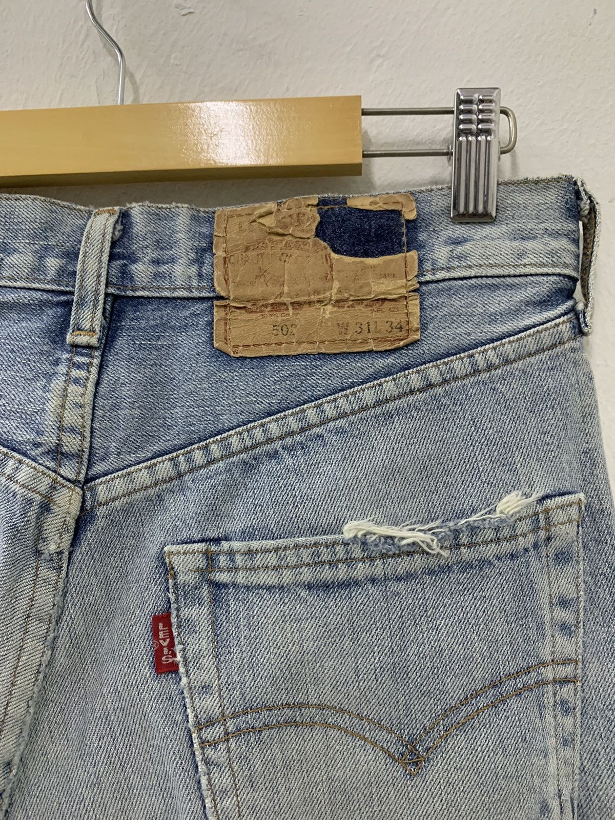 Levi's × Self Edge × Vintage Vintage Levis Big E 502 Made In Japan Distressed Denim Size US 28 / EU 44 - 4 Thumbnail