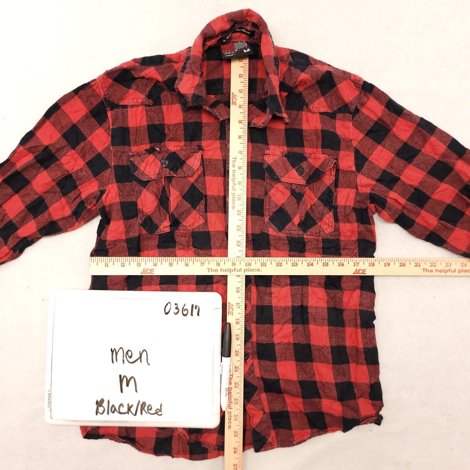 Southpole SouthPole Buffalo Check Flannel Shirt Mens Size Medium M Red Size US M / EU 48-50 / 2 - 6 Thumbnail