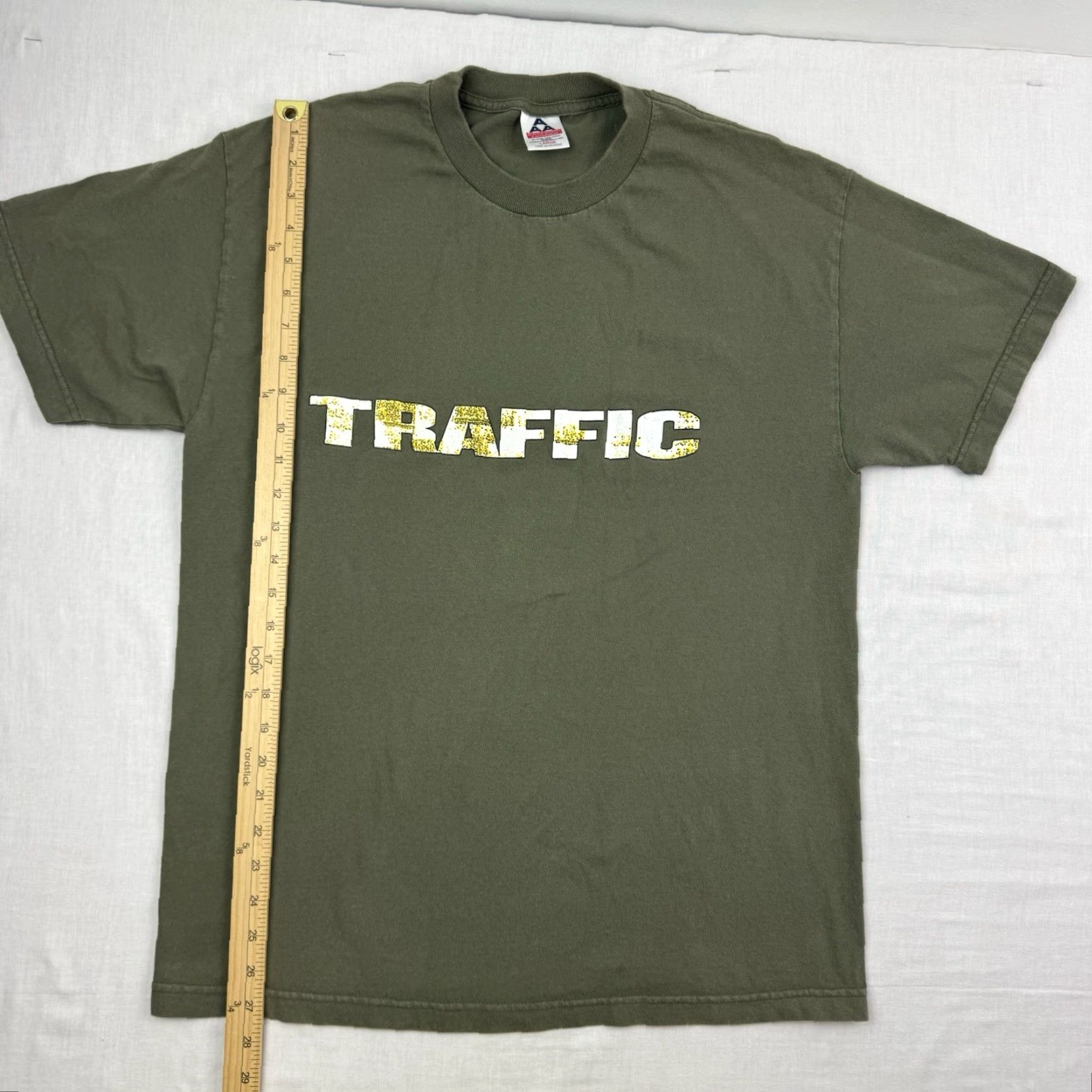 Vintage VINTAGE Traffic Movie Promo T-Shirt Adult Large Green 90s Y2K Hollywood Video Rental Men's Size US L / EU 52-54 / 3 - 6 Thumbnail