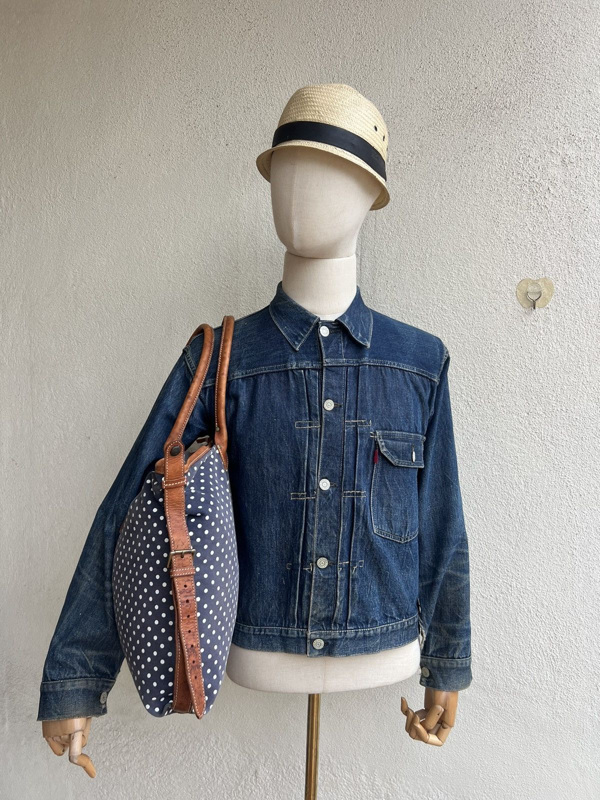 Felisi Vintage FELISI Sun Faded Canvas Leather Tote Bag Size ONE SIZE - 5 Thumbnail