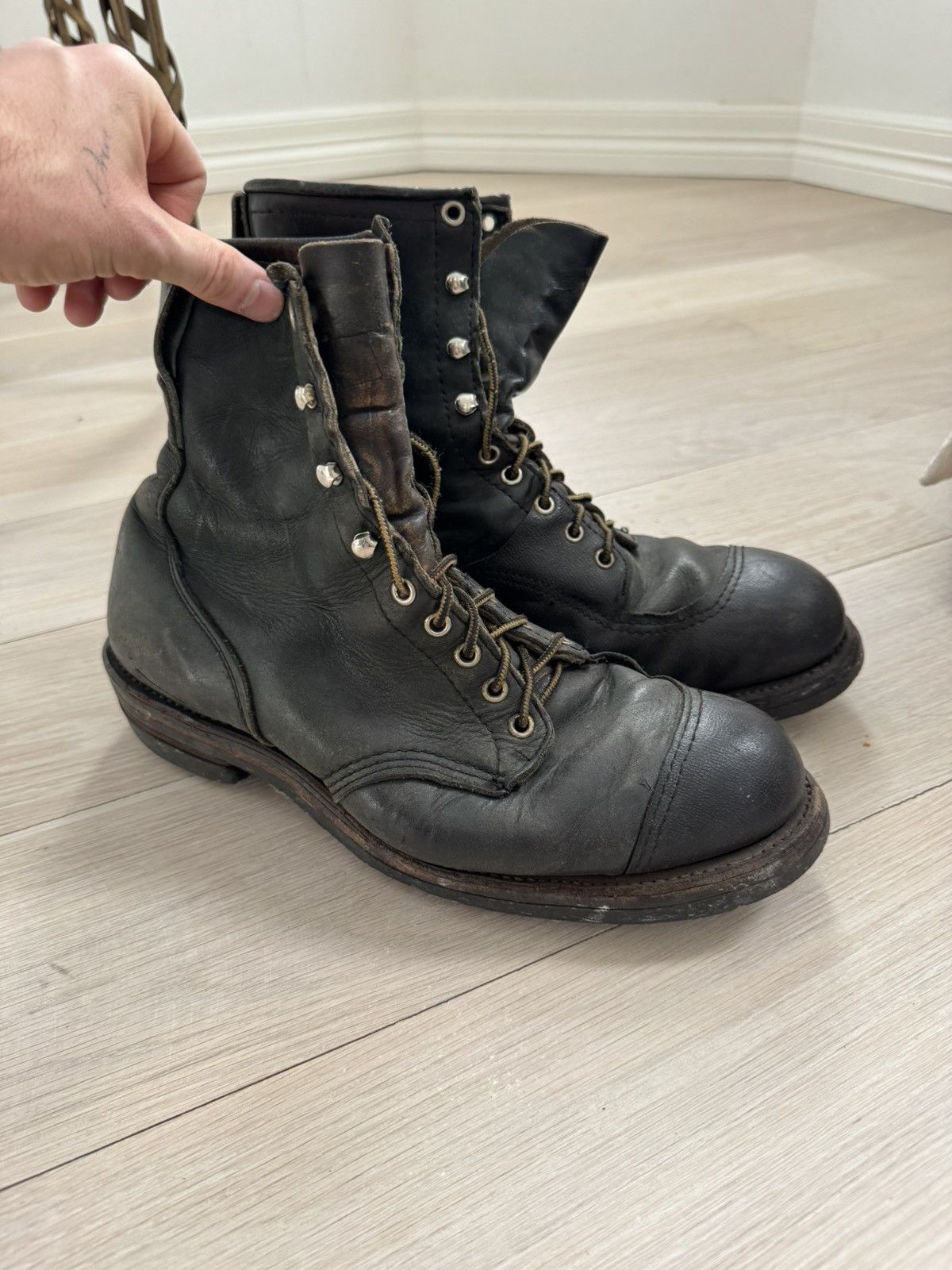 Sears Sears Vintage 60s Steel Toe Logger/ Biker Boots SZ 9.5D Size US 9.5 / EU 42-43 - 1 Thumbnail
