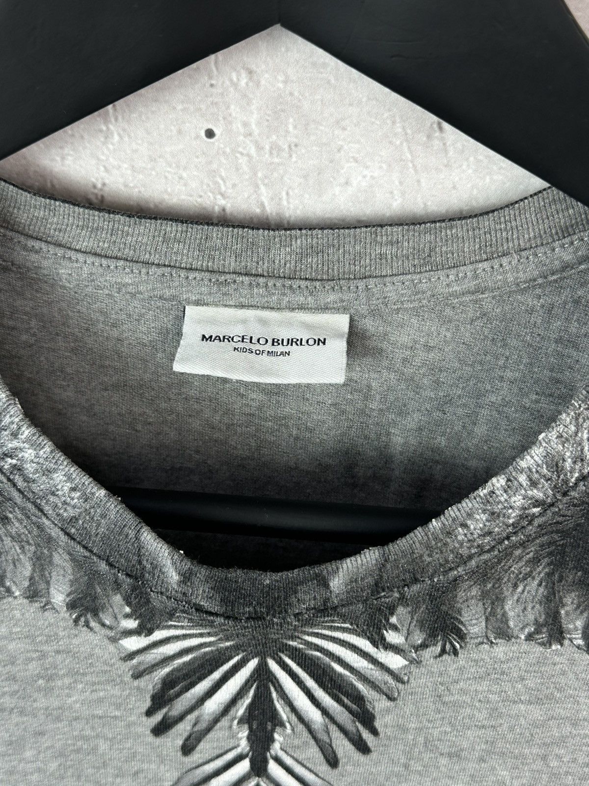 Marcelo Burlon Marcelo Burlon Printed Grey Cotton Kids Short Sleeve T-shirt Size US S / EU 44-46 / 1 - 4 Thumbnail
