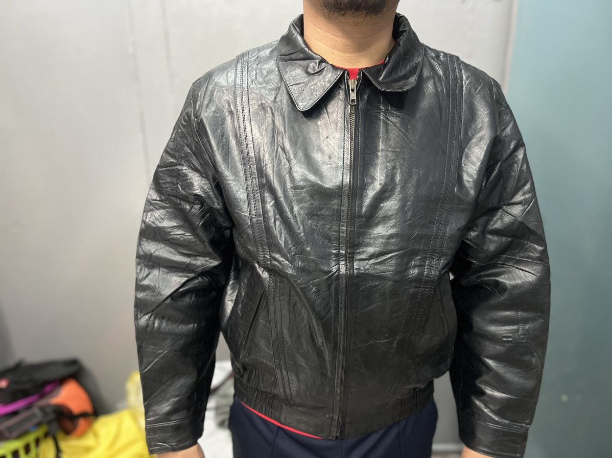 Leather VINTAGE ZIP UP LEATHER JACKET Size US L / EU 52-54 / 3 - 18 Thumbnail