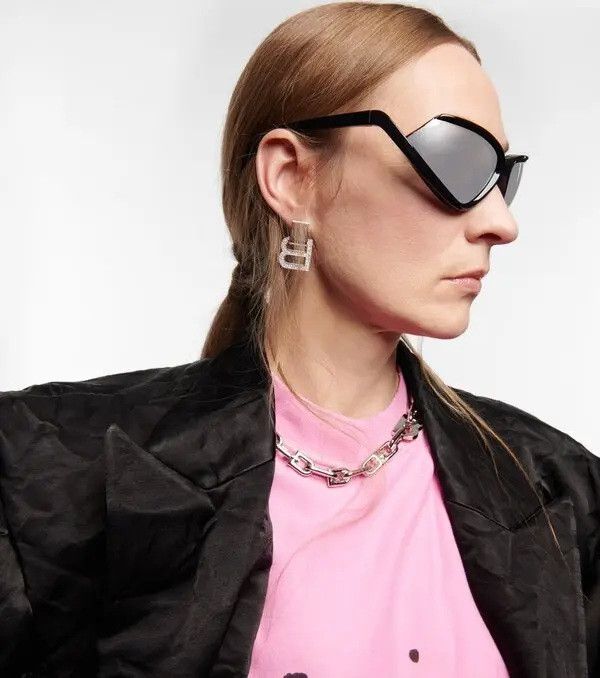 Balenciaga NEW BALENCIAGA BB0289S 001 SUNGLASSES BLACK GEOMETRIC UNISEX Size ONE SIZE - 4 Thumbnail