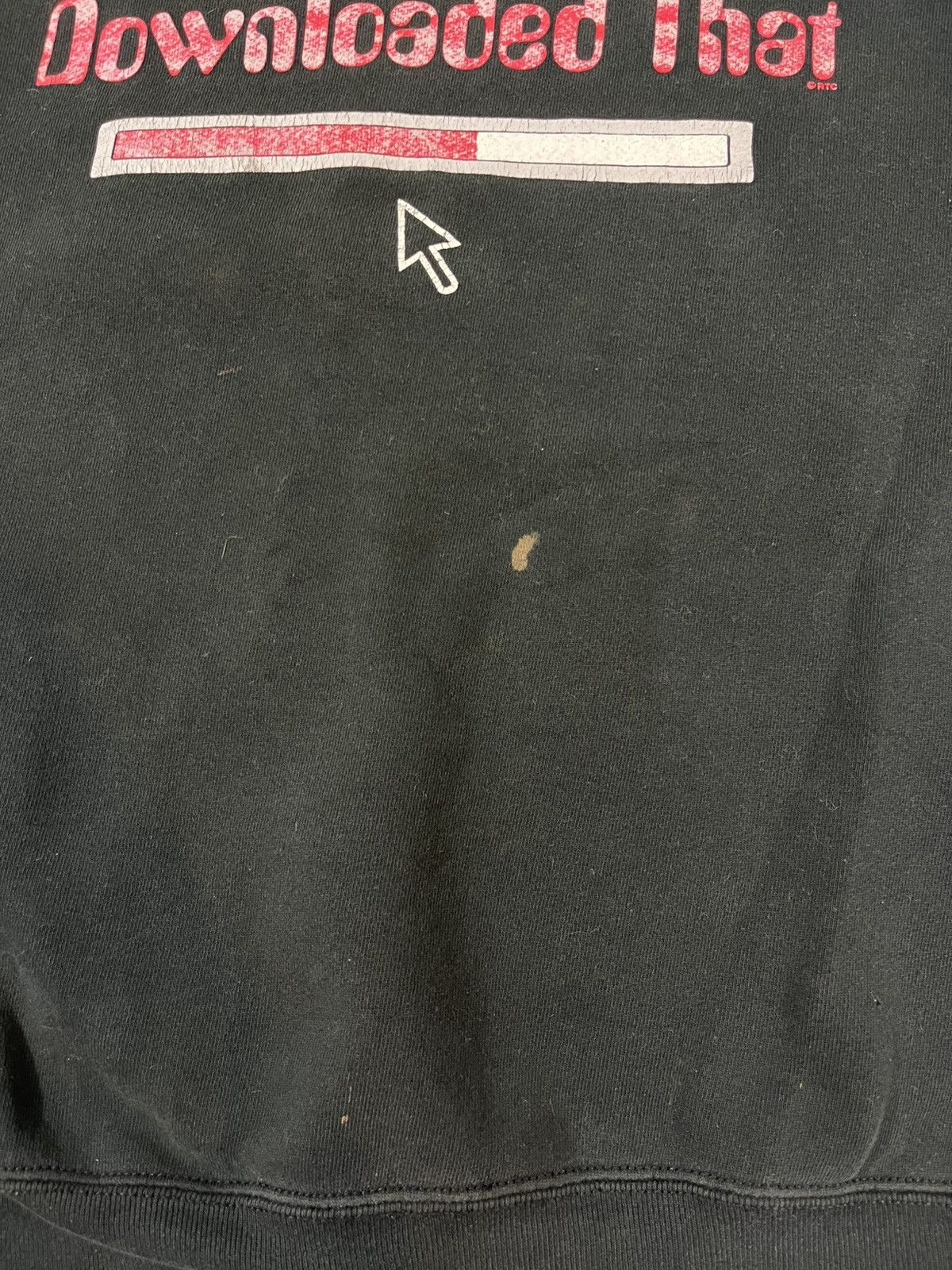 Vintage Vintage 90s Internet Sweatshirt Faded Black Size US XL / EU 56 / 4 - 3 Thumbnail
