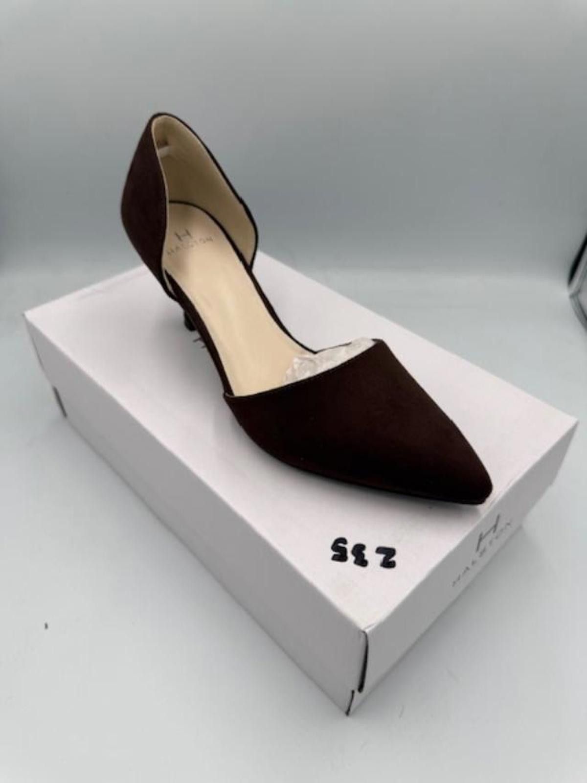Halston III Halston Brown Pointed Toe Kitten Heel Shoes - Size 7 Size US 7 / IT 37 - 1 Thumbnail