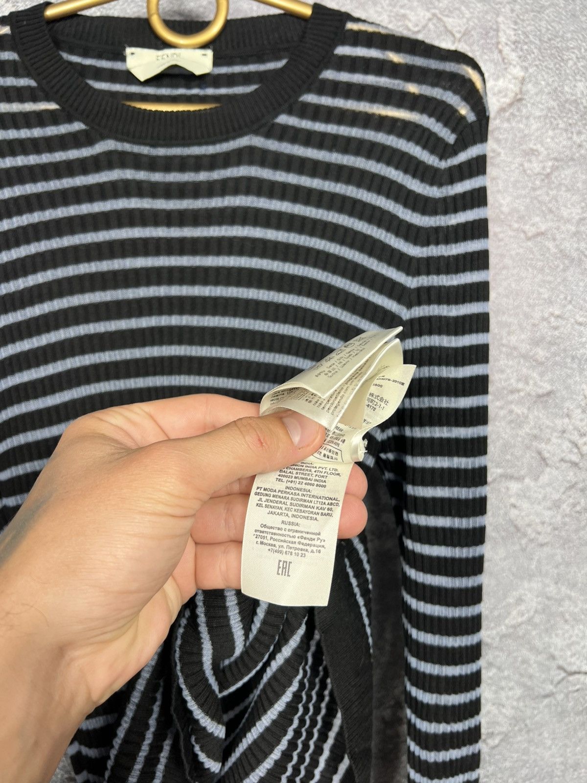 Fendi Fendi Mesh Slim Fit Silk Top Long Sleeve Size 40 Size S / US 4 / IT 40 - 9 Thumbnail