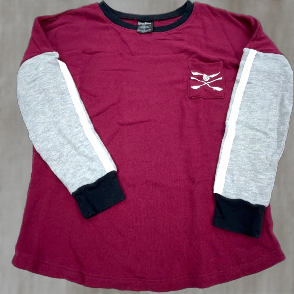 Vintage Harry Potter Sweatshirt Women S Red Knit Pullover Crew Neck Logo All Seasons Lightweight Character: Harry Potter, Quidditch, Small (S) Clothing Size S / US 4 / IT 40 - 1 Thumbnail