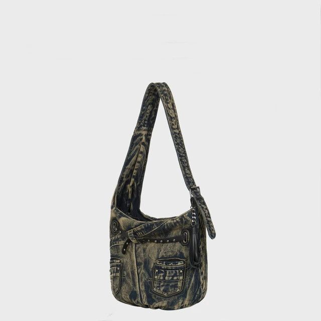 Japanese Brand Y2K Jeans Sling Crossbody Motorcycle Bag Size ONE SIZE - 5 Thumbnail