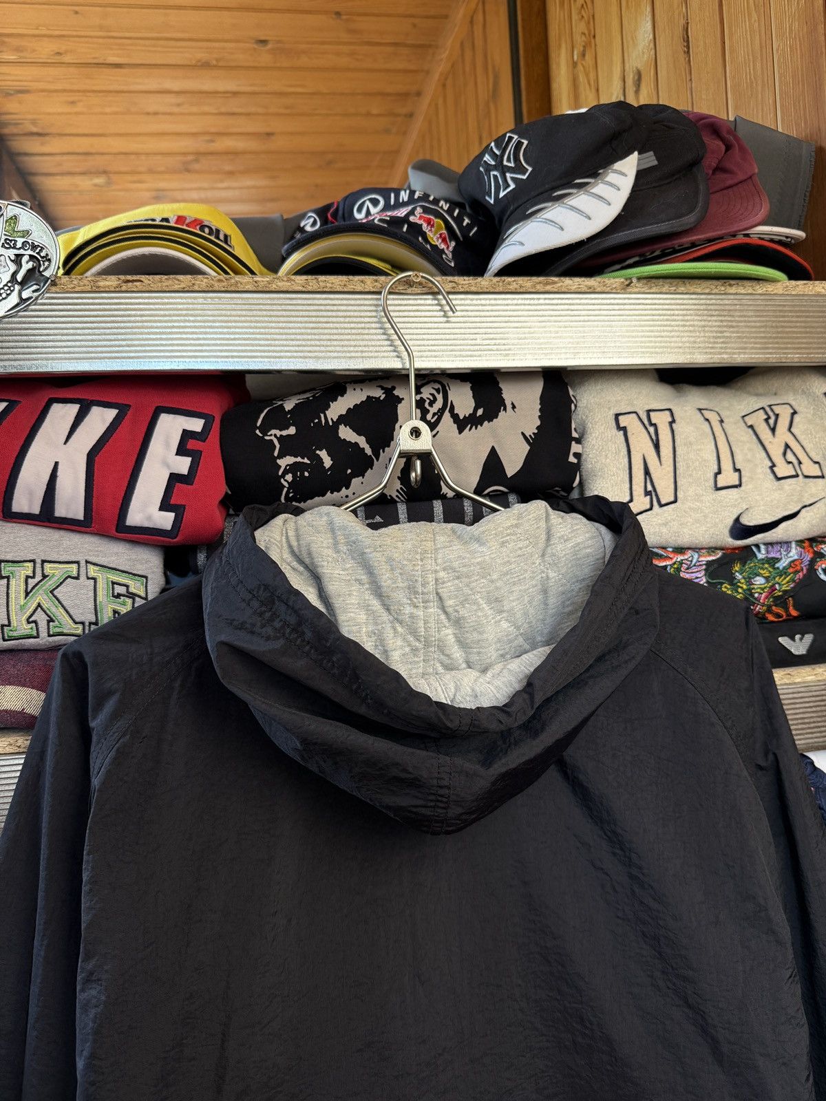 Nike × Vintage 90s Nike Vintage Nylon Track Jacket Big Swoosh Size US M / EU 48-50 / 2 - 8 Thumbnail